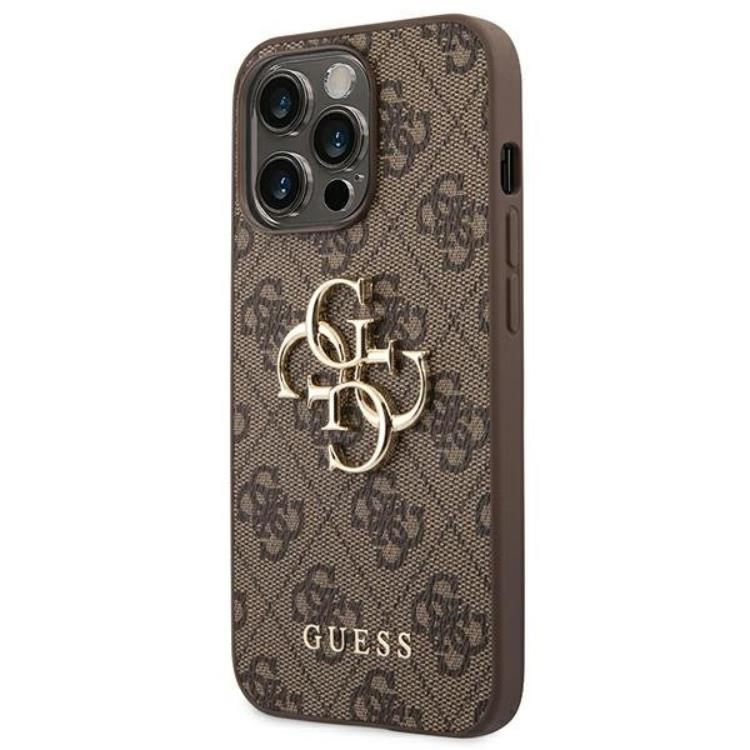 Guess GUESS iPhone 14 Pro Max Skal Big Metall Logo - Brun