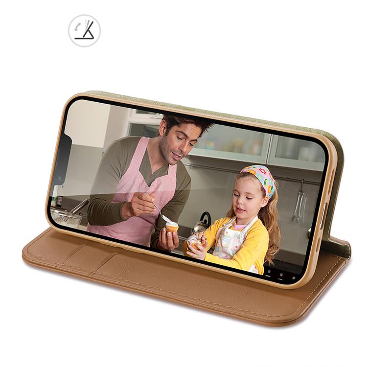 Dux Ducis Dux Ducis iPhone 14 Plus Plånboksfodral Äkta Läder Hivo Flip - Brun