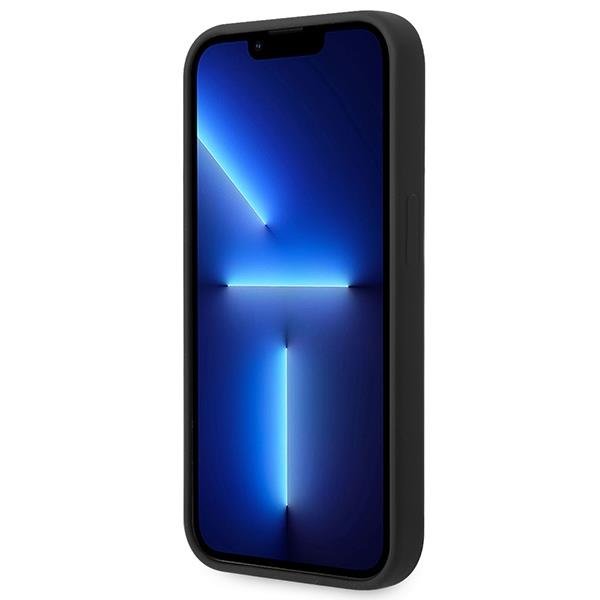 UTGATT1 GUESS iPhone 14 Pro Skal Silicone Vintage Gold Logo - Svart