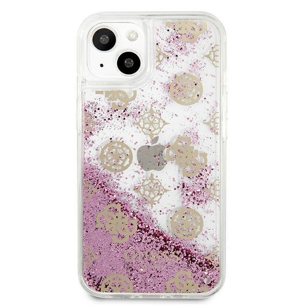 Guess Guess iPhone 13 mini Skal Peony Liquid Glitter - Rosa