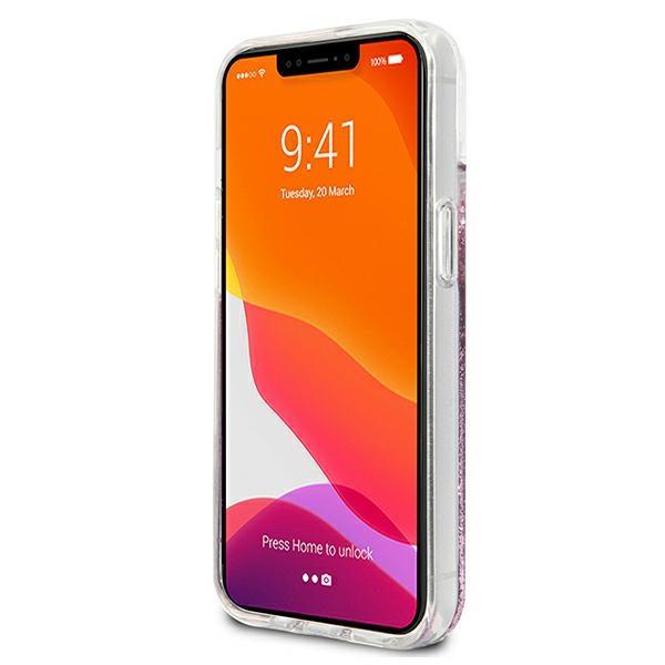 Guess Guess iPhone 13 mini Skal Peony Liquid Glitter - Rosa