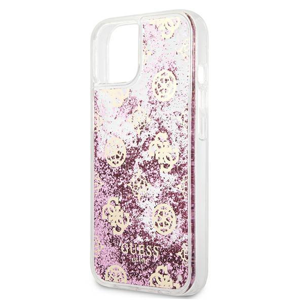 Guess Guess iPhone 13 mini Skal Peony Liquid Glitter - Rosa