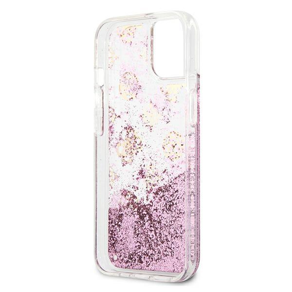Guess Guess iPhone 13 mini Skal Peony Liquid Glitter - Rosa