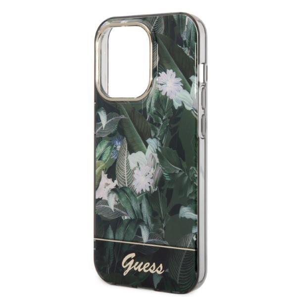 Guess GUESS iPhone 14 Pro Skal Jungle Collection - Grön