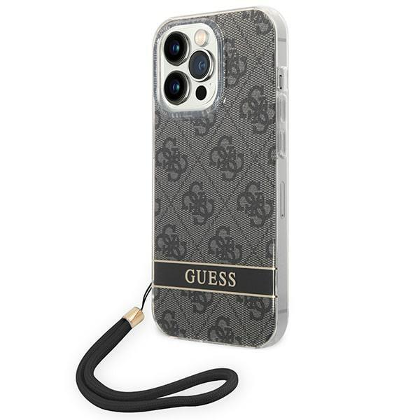 Guess GUESS iPhone 14 Pro Skal Print Strap - Svart