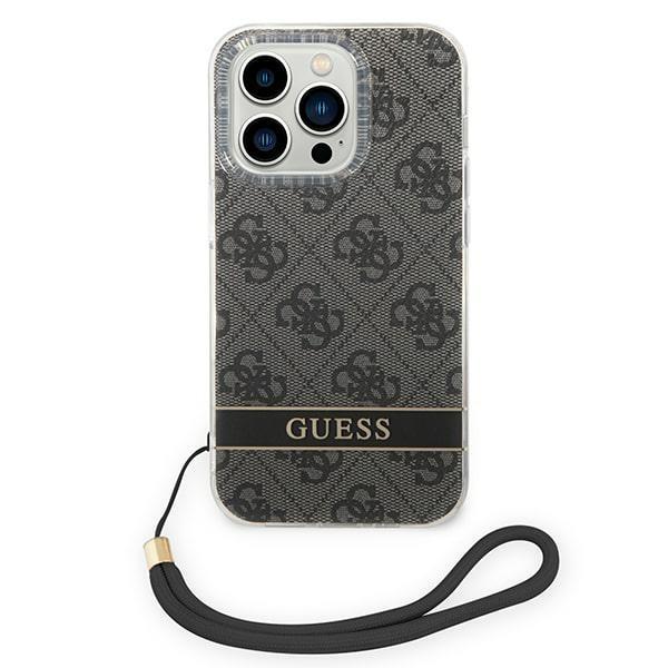 Guess GUESS iPhone 14 Pro Skal Print Strap - Svart