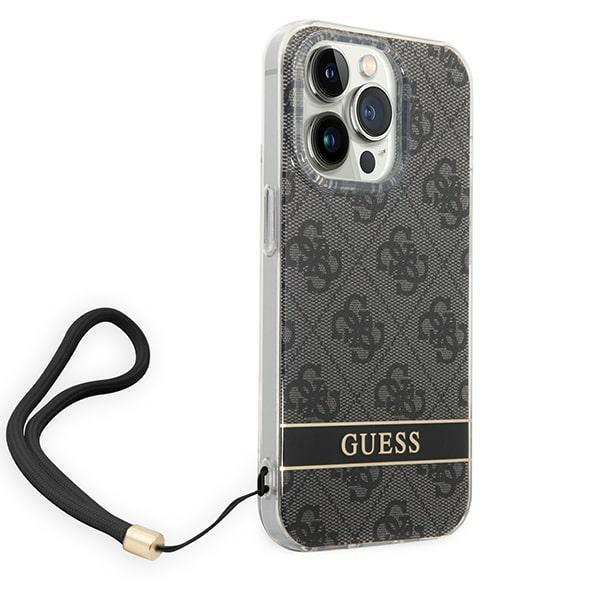 Guess GUESS iPhone 14 Pro Skal Print Strap - Svart