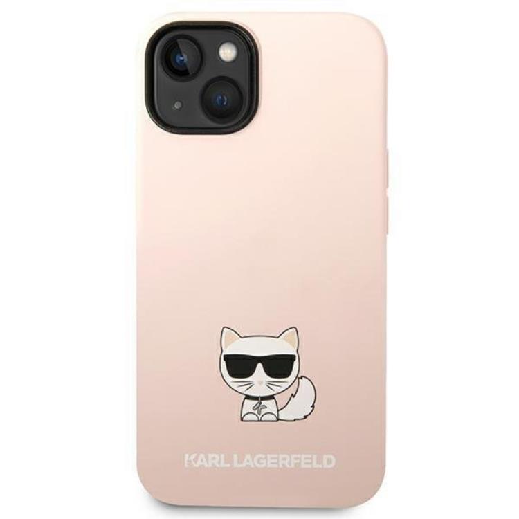 KARL LAGERFELD Karl Lagerfeld iPhone 14 Skal Silikon Choupette Body - Ljusrosa