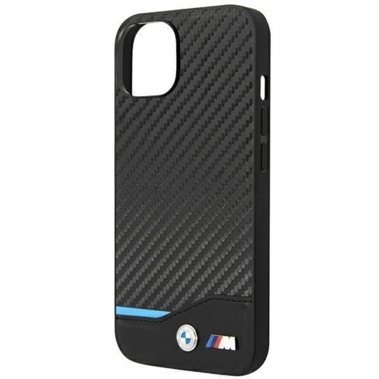BMW BMW iPhone 14 Skal Läder Carbon - Svart