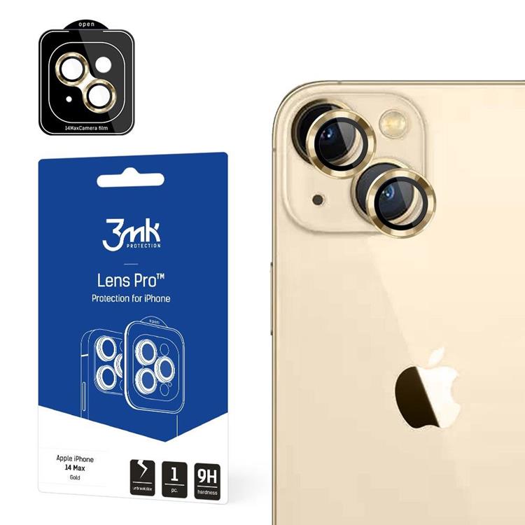3MK 3MK iPhone 14 Plus Pro HybridGlass Kameralinskydd - Guld