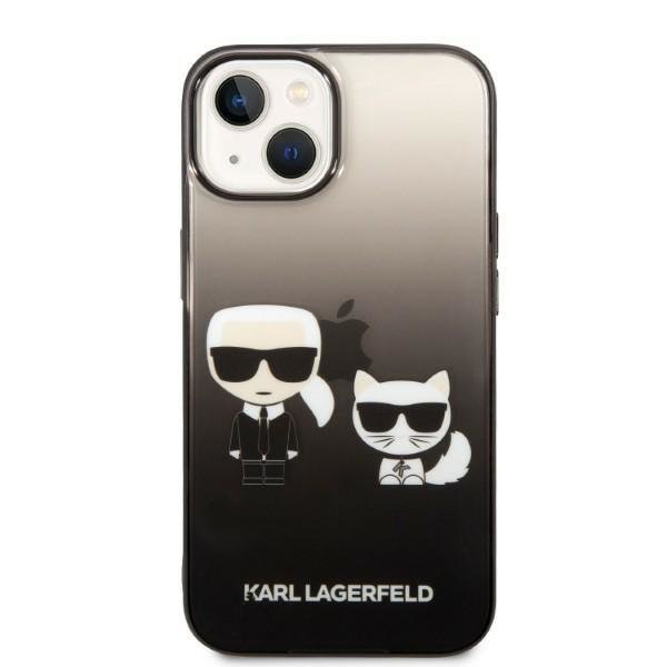 KARL LAGERFELD Karl Lagerfeld iPhone 14 Plus Skal Gradient Ikonik Karl & Choupette - Svart