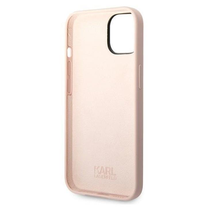 KARL LAGERFELD Karl Lagerfeld iPhone 14 Plus Skal Czarny Silicone Karl`s Head - Rosa