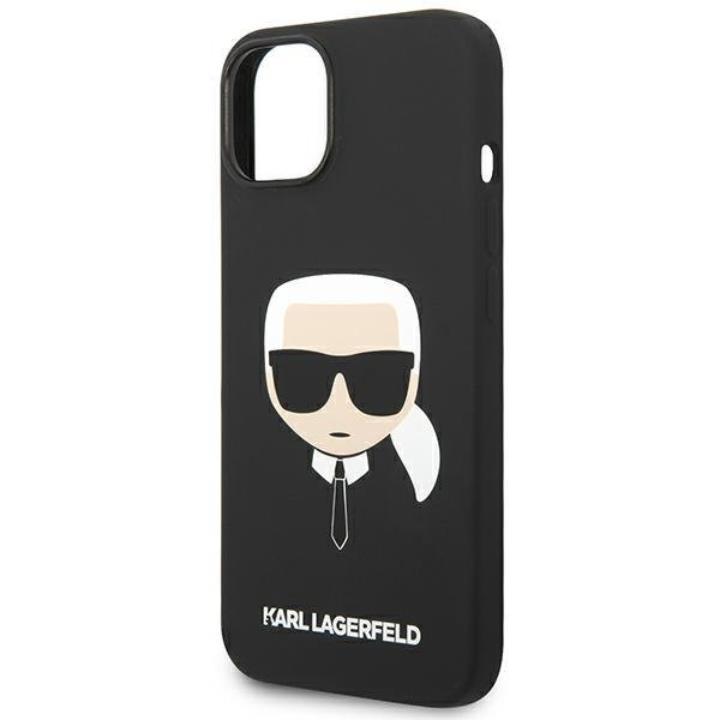 KARL LAGERFELD Karl Lagerfeld iPhone 14 Skal Czarny Silicone Karl`s Head - Svart