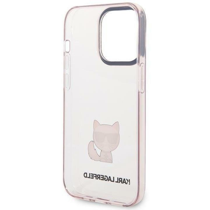 KARL LAGERFELD Karl Lagerfeld iPhone 14 Pro Skal Transparent Choupette Body - Rosa