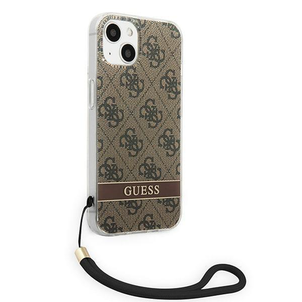 Guess GUESS iPhone 14 Plus Skal Print Strap - Brun