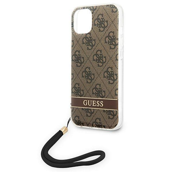 Guess GUESS iPhone 14 Plus Skal Print Strap - Brun