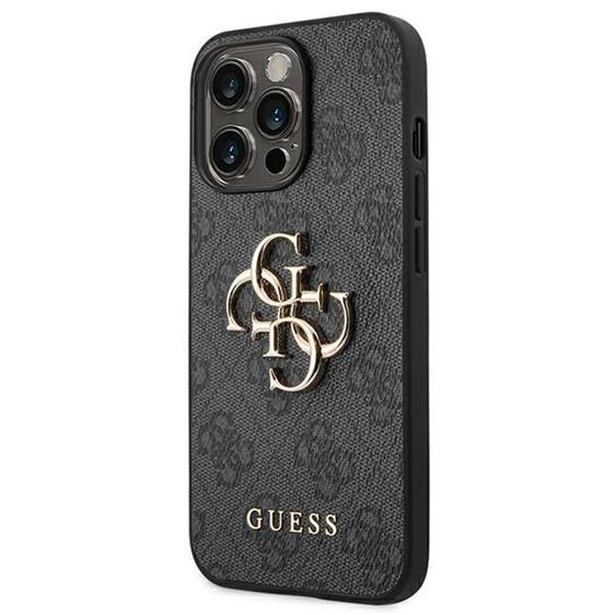 Guess GUESS iPhone 14 Pro Skal Big Metall Logo - Grå