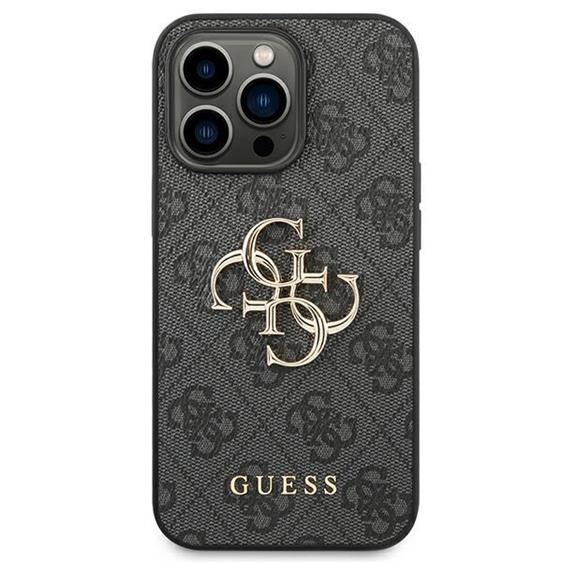 Guess GUESS iPhone 14 Pro Skal Big Metall Logo - Grå
