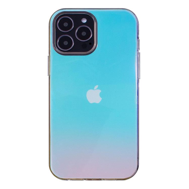 OEM iPhone 12 Skal Aurora Neon Gel - Blå