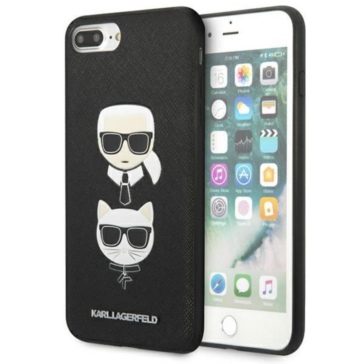 KARL LAGERFELD Karl Lagerfeld iPhone 7/8 Plus Skal Saffiano Ikonik Karl & Choupette Head