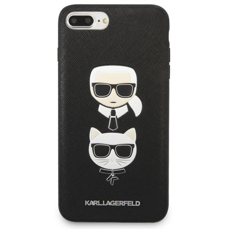 KARL LAGERFELD Karl Lagerfeld iPhone 7/8 Plus Skal Saffiano Ikonik Karl & Choupette Head