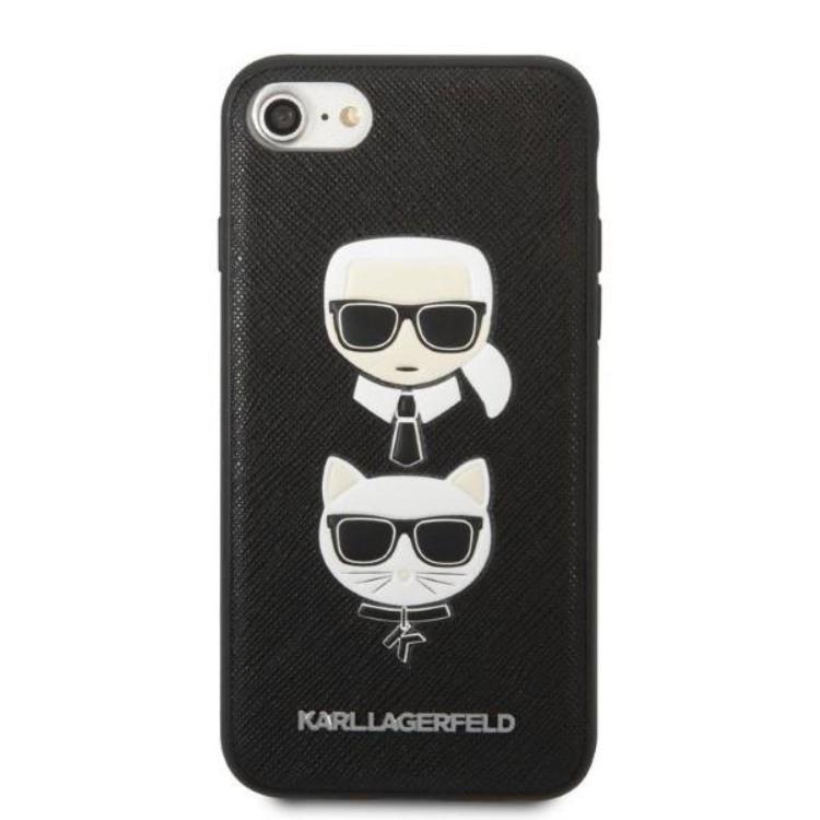 KARL LAGERFELD Karl Lagerfeld iPhone 7/8/SE Skal Saffiano Ikonik Karl & Choupette Head