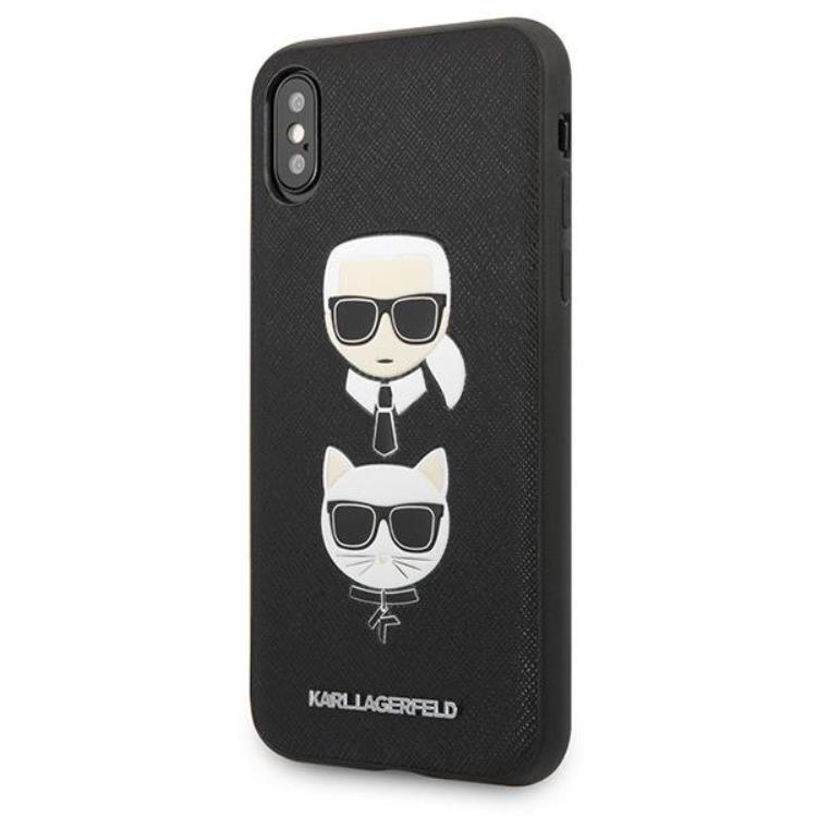 KARL LAGERFELD Karl Lagerfeld iPhone X/XS Skal Saffiano Ikonik Karl & Choupette Head