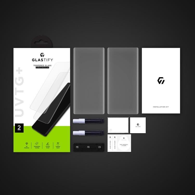 Glastify [2-Pack] Glastify Galaxy S23 Ultra Härdat Glas Skärmskydd - Clear