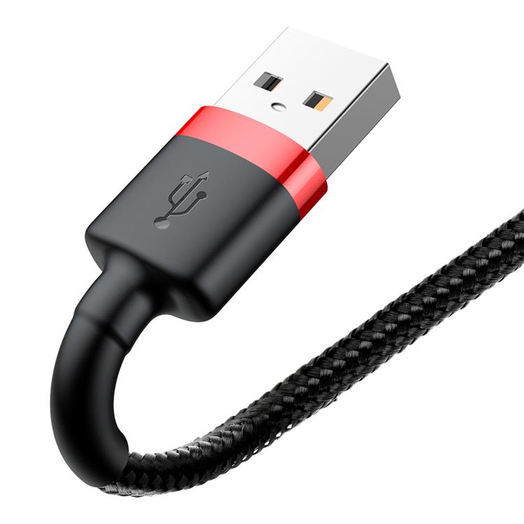 BASEUS Baseus Cafule USB-C till lightning kabel 1M - Svart/Röd