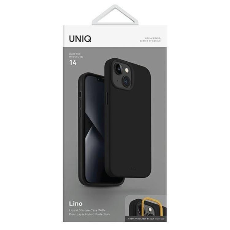 UNIQ Uniq iPhone 14 Plus Mobiskal Lino - Midnight Svart