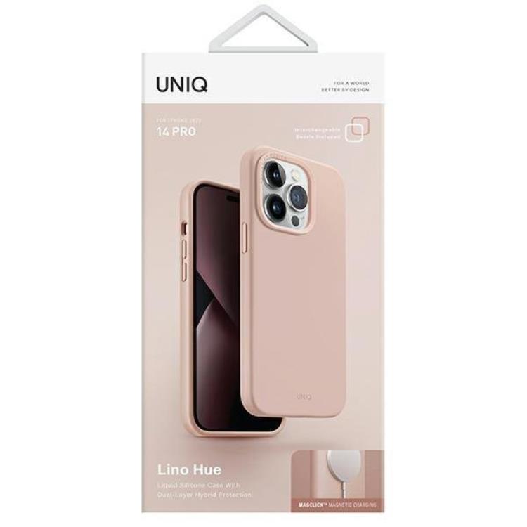 UNIQ Uniq iPhone 14 Pro Mobiskal Magsafe Lino Hue - Rosa