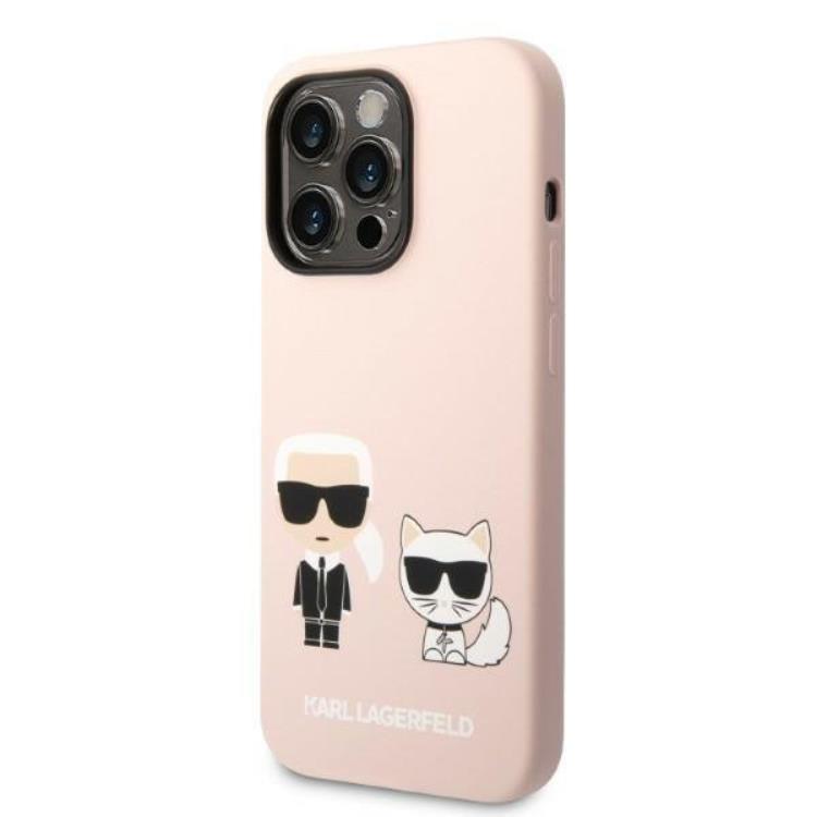 KARL LAGERFELD Karl Lagerfeld Mobilskal till iPhone 14 Pro Max Magsafe Silicone - Rosa