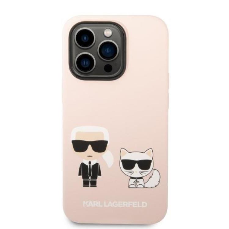 KARL LAGERFELD Karl Lagerfeld Mobilskal till iPhone 14 Pro Max Magsafe Silicone - Rosa