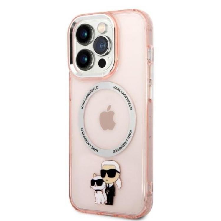 KARL LAGERFELD Karl Lagerfeld Mobilskal till iPhone 14 Pro Magsafe - Rosa