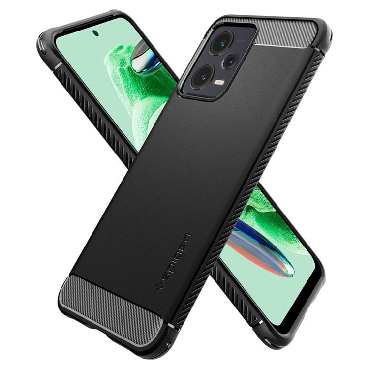 Tech-Protect Spigen Mobilskal till Xiaomi Redmi Note 12 Rugged Armor - Svart