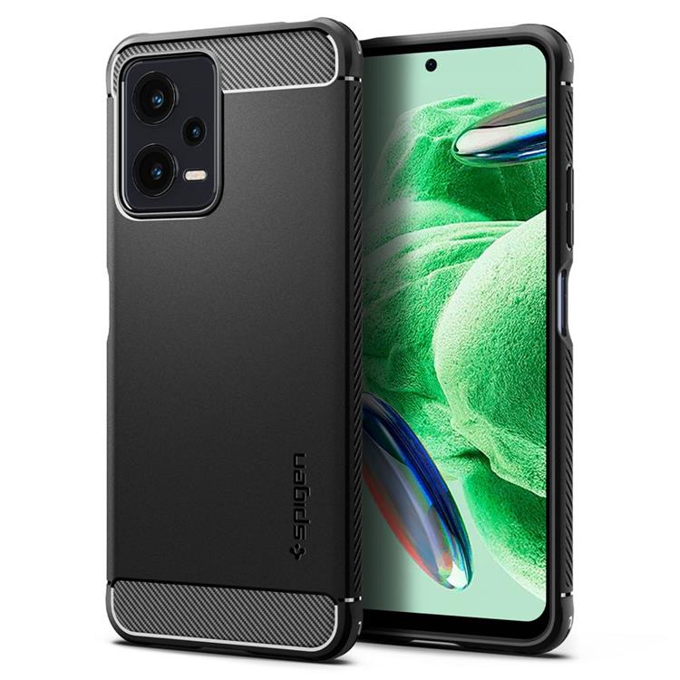 Tech-Protect Spigen Mobilskal till Xiaomi Redmi Note 12 Rugged Armor - Svart
