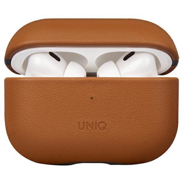 UNIQ Uniq Airpods Pro 2 Skal Äkta Läder Terra - Toffee Brun