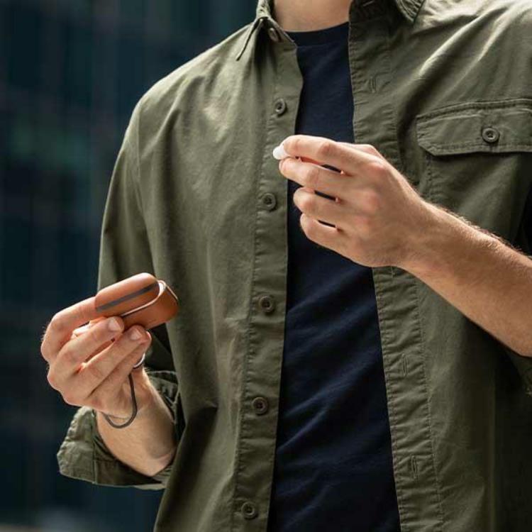 UNIQ Uniq Airpods Pro 2 Skal Äkta Läder Terra - Toffee Brun