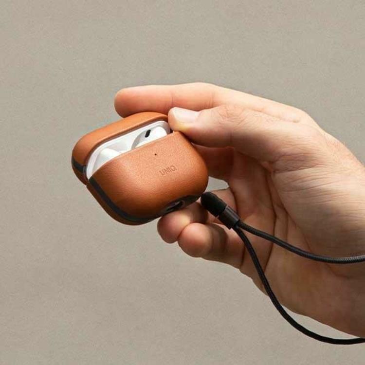 UNIQ Uniq Airpods Pro 2 Skal Äkta Läder Terra - Toffee Brun