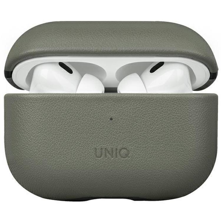 UNIQ Uniq Airpods Pro 2 Skal Äkta Läder Terra - Lichen Grön