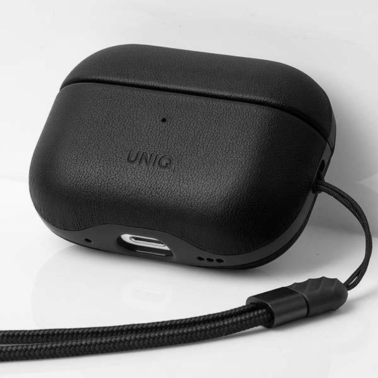 UNIQ Uniq Airpods Pro 2 Skal Äkta Läder Terra - Svart