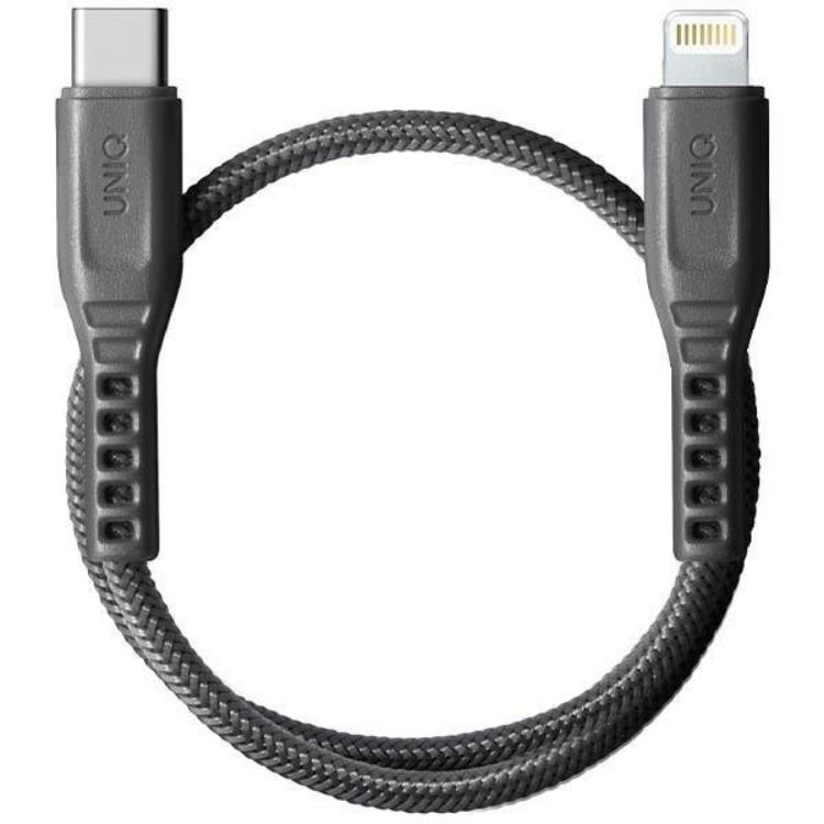 UNIQ Uniq USB-C till Lightning kabel Flex Nylon 0.3m 18w - Svart