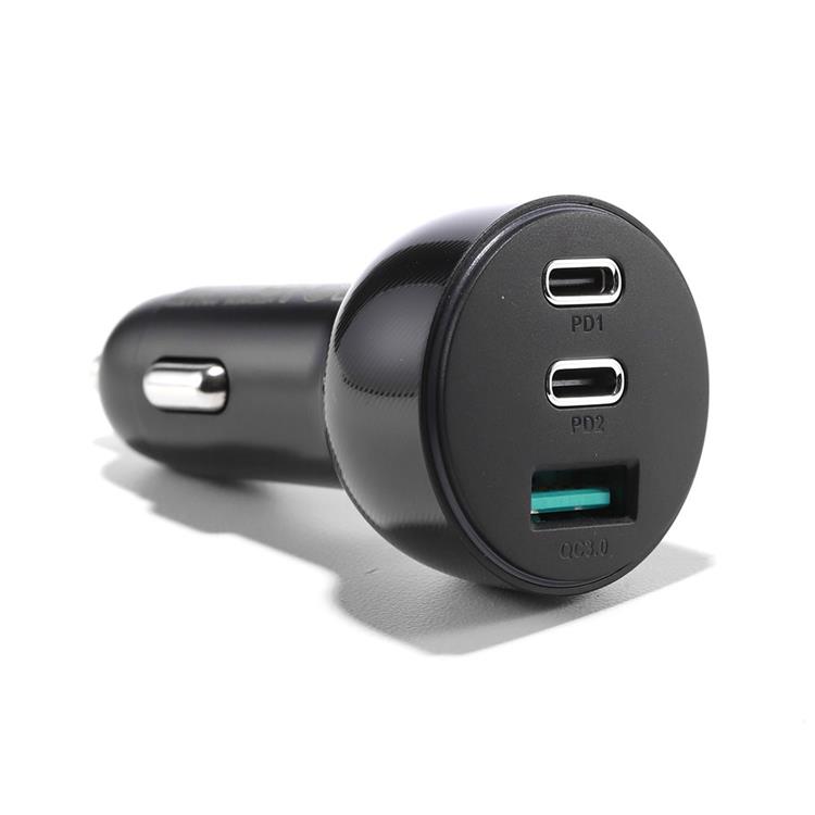 Joyroom Joyroom Billaddare 3-Ports USB/2x USB-C - Svart