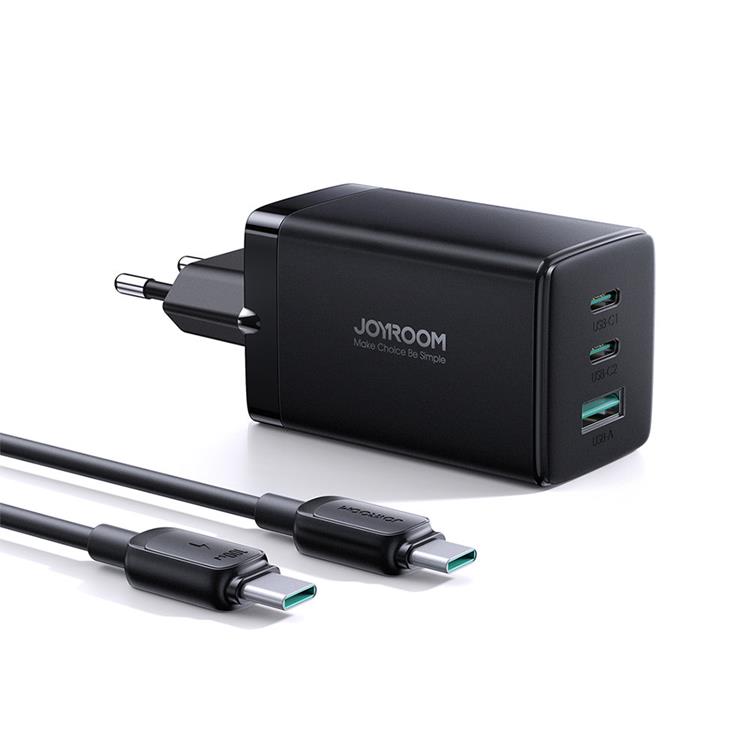 Joyroom Joyroom Väggladdare GaN 65W USB/2x USB-C - Svart