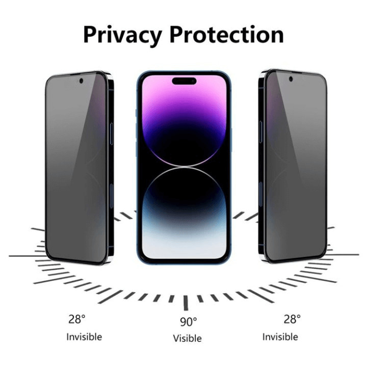 OEM [2-PACK] Privacy Härdat Glas Skärmskydd iPhone 14 Pro Max