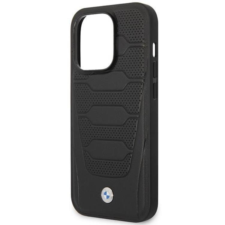 BMW BMW Mobilskal till iPhone 14 Pro Magsafe Läder Seats Pattern - Svart