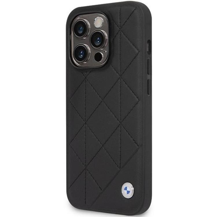 BMW BMW Mobilskal till iPhone 14 Pro Läder Quilted- Svart