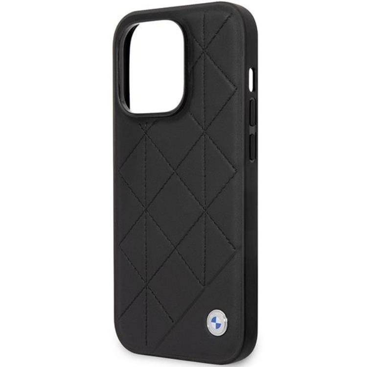 BMW BMW Mobilskal till iPhone 14 Pro Läder Quilted- Svart
