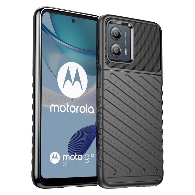 OEM Mobilskal till Motorola Moto G53 Thunder Silicone Armor - Svart