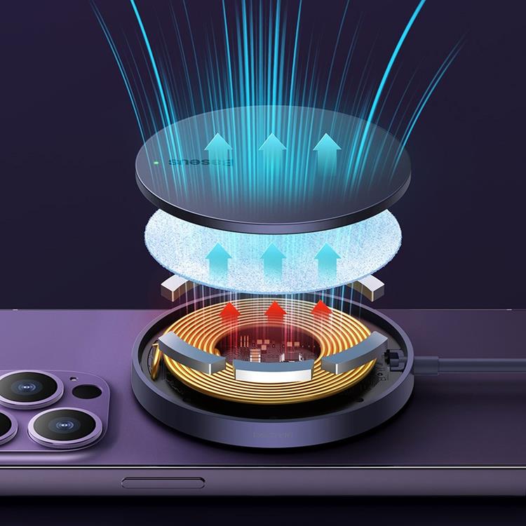 BASEUS Baseus MagSafe Trådlös Laddare Simple Mini3 - Blå